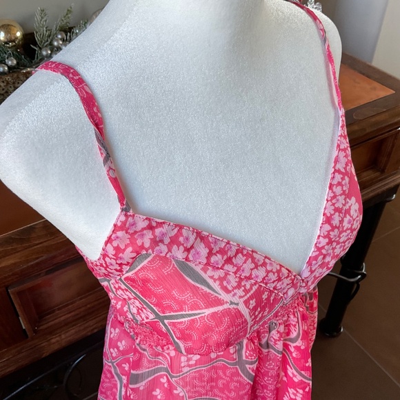 Wet Seal Floral Print with lace Cami Size S Red/Brown - Picture 3 of 8